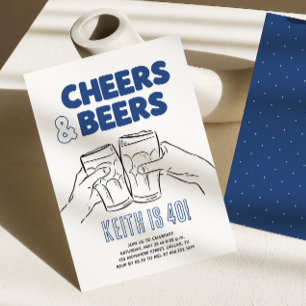 Convites Parabéns & Cervejas Homens 30, 40, 50, 60 Aniversá