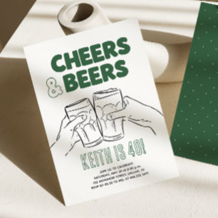Convites Parabéns & Cervejas Homens 30, 40, 50, 60 Aniversá