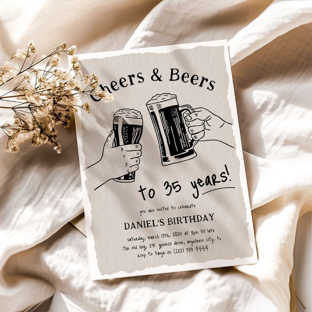 Convites Parabéns com Cheers & Beers para Qualquer Idade de (Criador carregado)