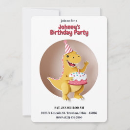 Convites Parabéns Dino