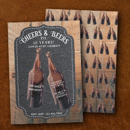 Convites Parabéns e Cervejas 30ª Festa de Aniversário com C