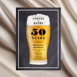 Convites Parabéns e Cervejas 50º Aniversário