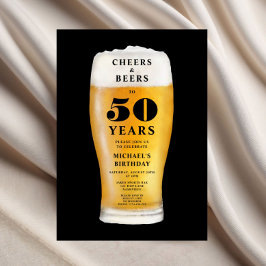 Convites Parabéns e Cervejas 50º Aniversário