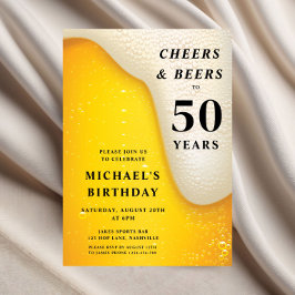 Convites Parabéns e Cervejas 50º Aniversário