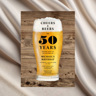 Convites Parabéns e Cervejas 50º Aniversário