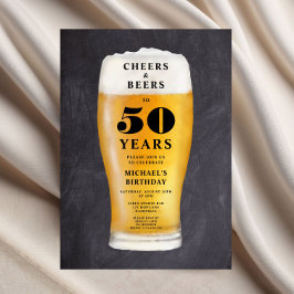 Convites Parabéns e Cervejas 50º Aniversário