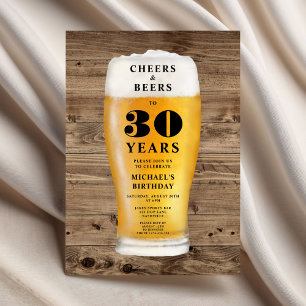 Convites Parabéns E Cervejas Aniversário De 30 Anos