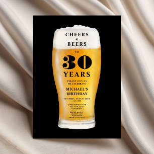 Convites Parabéns e Cervejas Aniversário de 30 anos