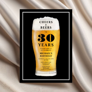 Convites Parabéns e Cervejas Aniversário de 30 anos