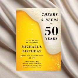 Convites Parabéns e Cervejas Aniversário de 50 anos