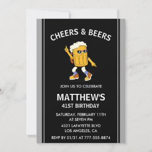 Convites Parabéns e Cervejas Piada Preta 41º aniversário