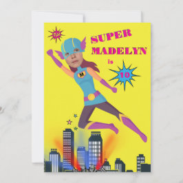Convites Parabéns fantásticos da super-heroína