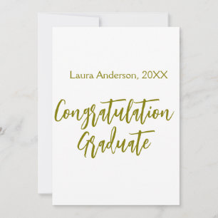 Convites Parabéns graduado dourado nome turma 20XX si