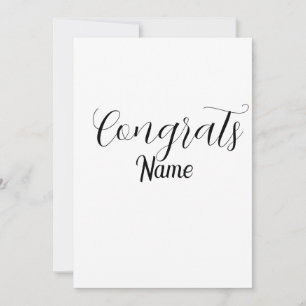 Convites Parabéns graduado nome simples minimal ano turma