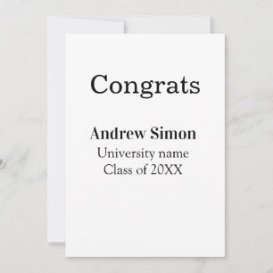 Convites Parabéns graduado nome universidade turma 20XX