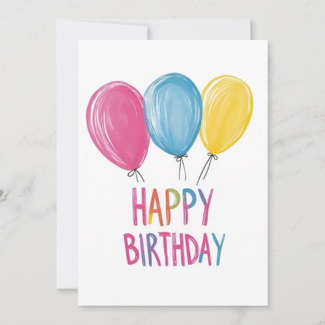 Convites Parabéns ilustrados (Frente)