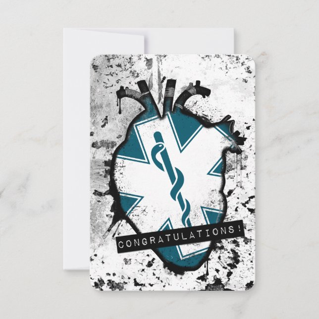 Convites parabéns médico de emergência (Frente)