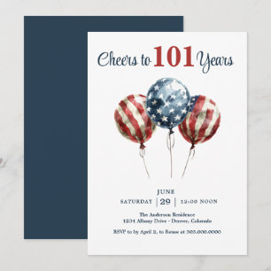 Convites Parabéns para os 101 Anos de Aniversário 