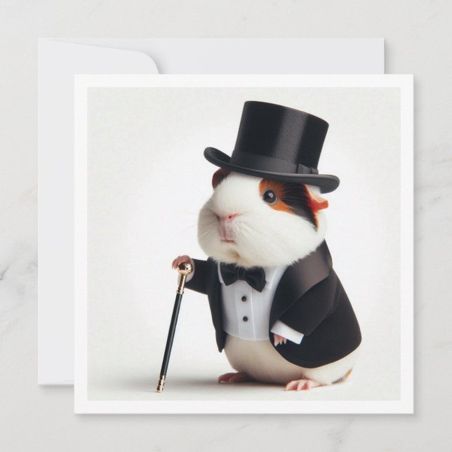 Convites Parabéns para porcos guineenses, graduação em porc (Frente)