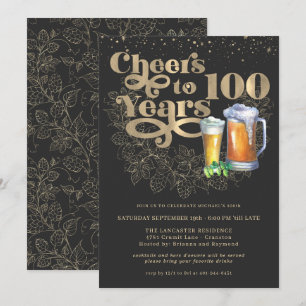 Convites Parabéns pelos 100 Anos Festa de Aniversário de