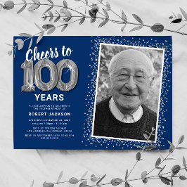 Convites Parabéns pelos 100 Anos Foto do 100º Aniversário