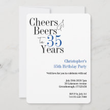 Parabéns pelos 35 Anos de Idade, Cervejas e Brinde