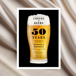 Convites Parabéns pelos 50 anos Cheers And Beers