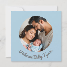 Convites Parabéns personalizado bebê azul, bem-vindo