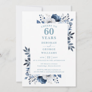 Convites Parabéns por 60 Anos de Bodas de Diamante