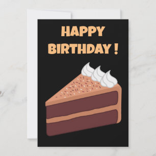 Convites Parabéns, saboroso bolo de chocolate