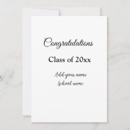 Convites Parabéns simples de formatura adicionar turma mini