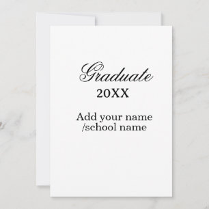 Convites Parabéns simples de formatura minimal adicionar tu