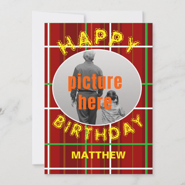 Convites Parabéns Verificar evento de Festa de aniversário  (Frente)