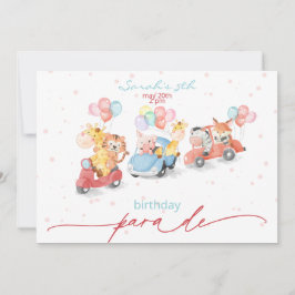 Convites Parada de Aniversário de Animais Cegos