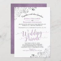 Parada de Casamento de Lavandas Elegante e Cinzas