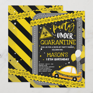 Convites Parada de Festa de aniversário por Unidade de Quar