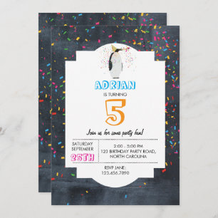 Convites Parada de pinguins - Parceira de animais - Anivers