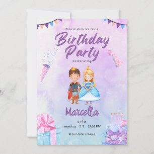 Convites Paraíso das Princesas Uma Celebração Colorida e Re