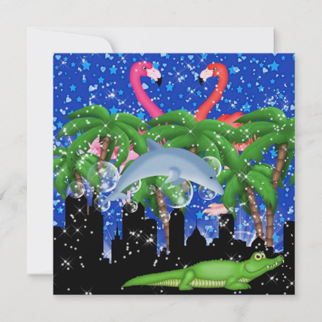 Convites Paraíso em luzes brilhantes de estilo - SRF (Frente)