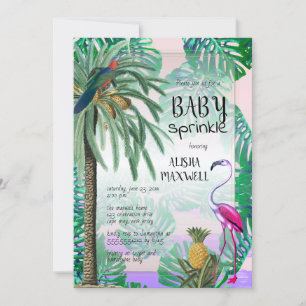 Convites Paraíso tropical Greenery Boho Baby Sprinkle