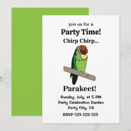 Convites Parakeet Bird Funny Party