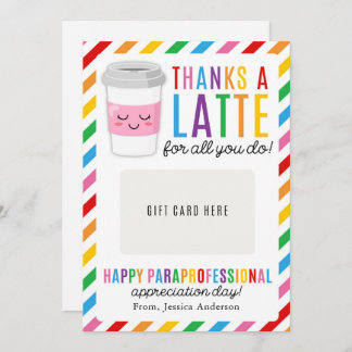 Convites Paraprofessional Appreciation Day Gift Card Holder