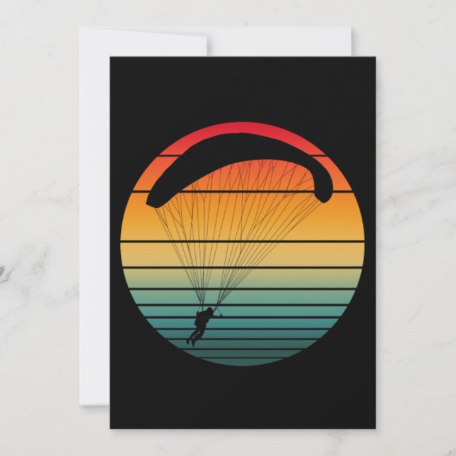 Convites Paraquedas Retroativos Vintage (Frente)