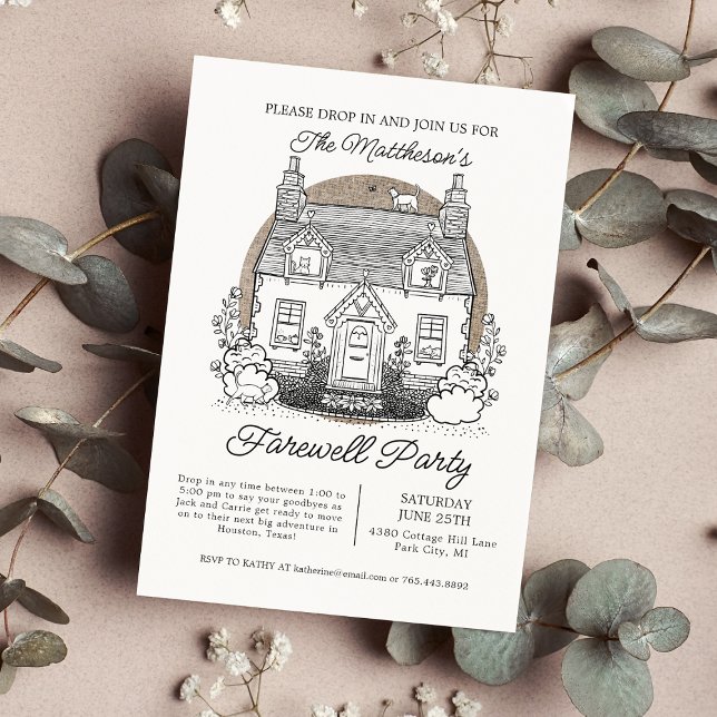 Convites Parar Por Cats Farewell Party (Criador carregado)