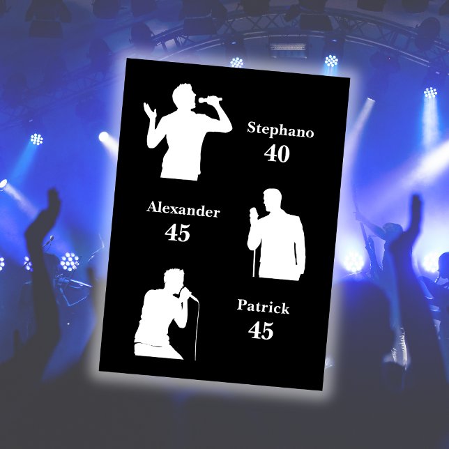 Convites Parceiro Aniversário triplicou o divertido negro m (Criador carregado)