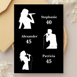 Convites Parceiro Aniversário triplicou o divertido negro m