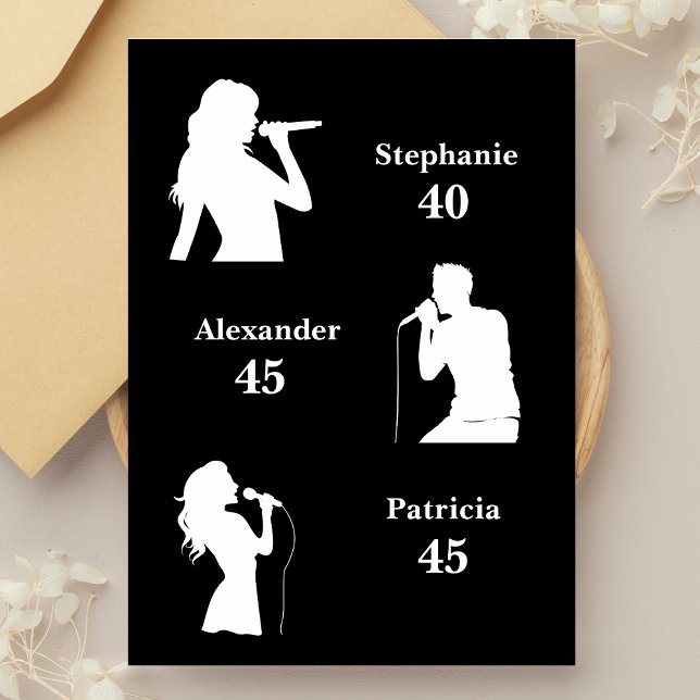 Convites Parceiro Aniversário triplicou o divertido negro m (Criador carregado)