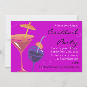 Convites Parceiro Cocktail Feliz Aniversário Bebidas
