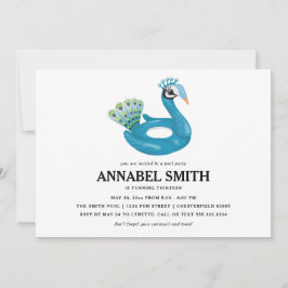 Convites Parceiro de Piscina flutuante de Piscina de Peacoc