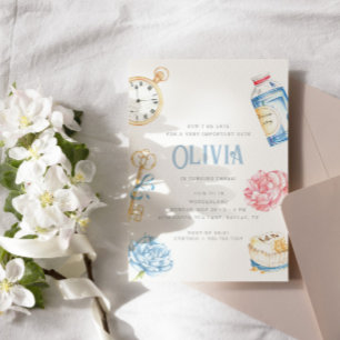 Convites Parceiro do Chá para Crianças Maravilha Aniversári